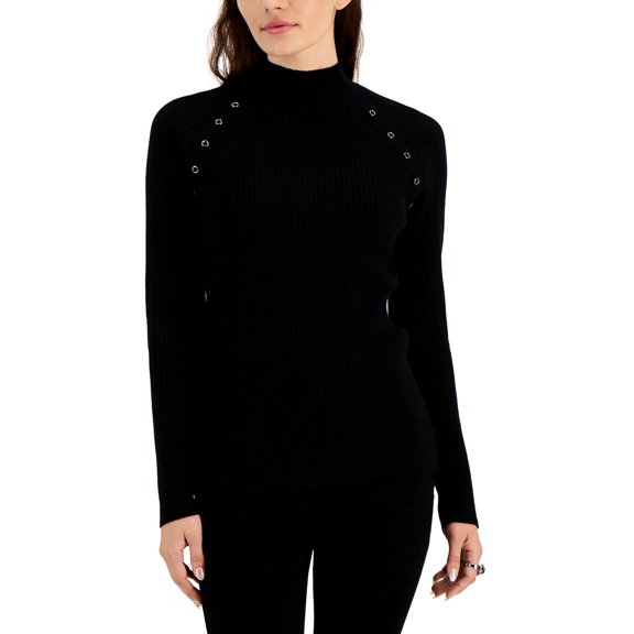 Fever Womens Ribbed Knit Holiday Pullover Sweater