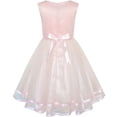 thumbnail image 4 of Sunny Fashion Girls Wedding Dress Sleeveless Flower Party Dress, Size 4-14, 4 of 13