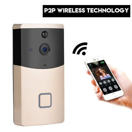 Smart WiFi Video Doorbell Visual Camera Intercom Remote Phone APP Night Vision, Wifi Video Door Bell, Doorbell (Best Vibrator Phone App)