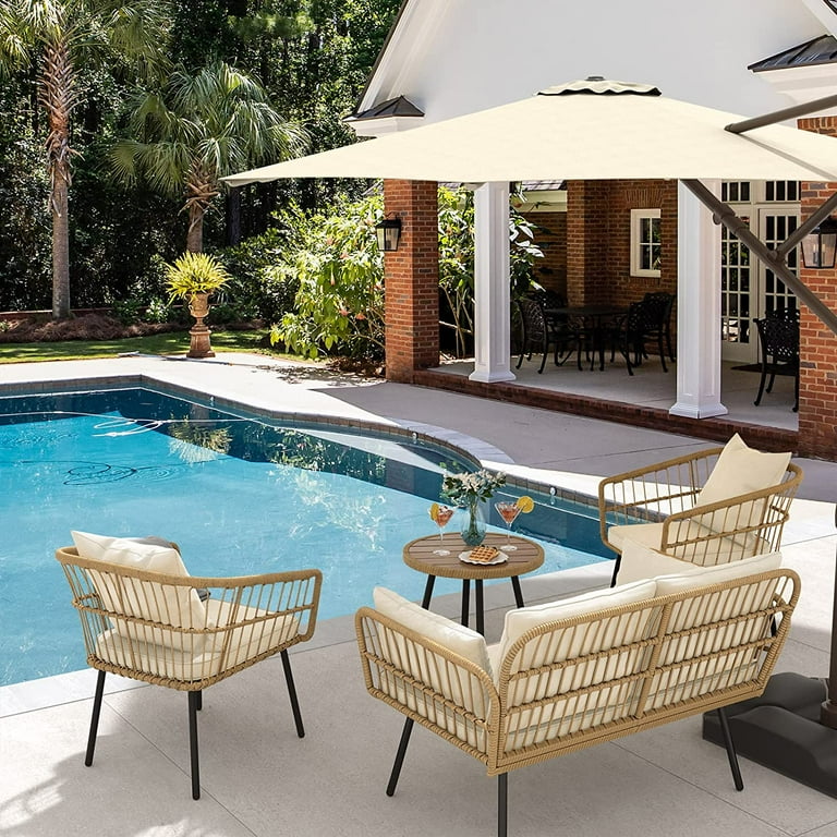 enesher swimming pool table set umbrella delightful patio home design Swimming Pool Table With Umbrella Hole Umbrella Piece Patio Dining Set  Outdoor Dining Set 4-Seat