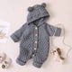 thumbnail image 4 of 1 pieza de mono de punto para bebé, niño y niña, sudadera con capucha para bebé, suéter, mono de oso, mono de una pieza, ropa de abrigo, 4 of 8