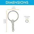 thumbnail image 6 of Split Key Ring with Chain and Open Jump Ring 1 Inch Key Chain Nickel Plated Silver 120pcs Bulk for Crafts, 6 of 7