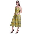 thumbnail image 2 of Moomaya Printed Cotton Casual Spaghetti Strap Dress Flared Maxi Summer Dresses For Women, 2 of 7
