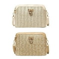 thumbnail image 6 of Boho Mobile Phone Bag Woven Handbag Shoulder Bags Beach Holiday Bag Messenger Bag Straw Crossbody Bag WHITE, 6 of 8