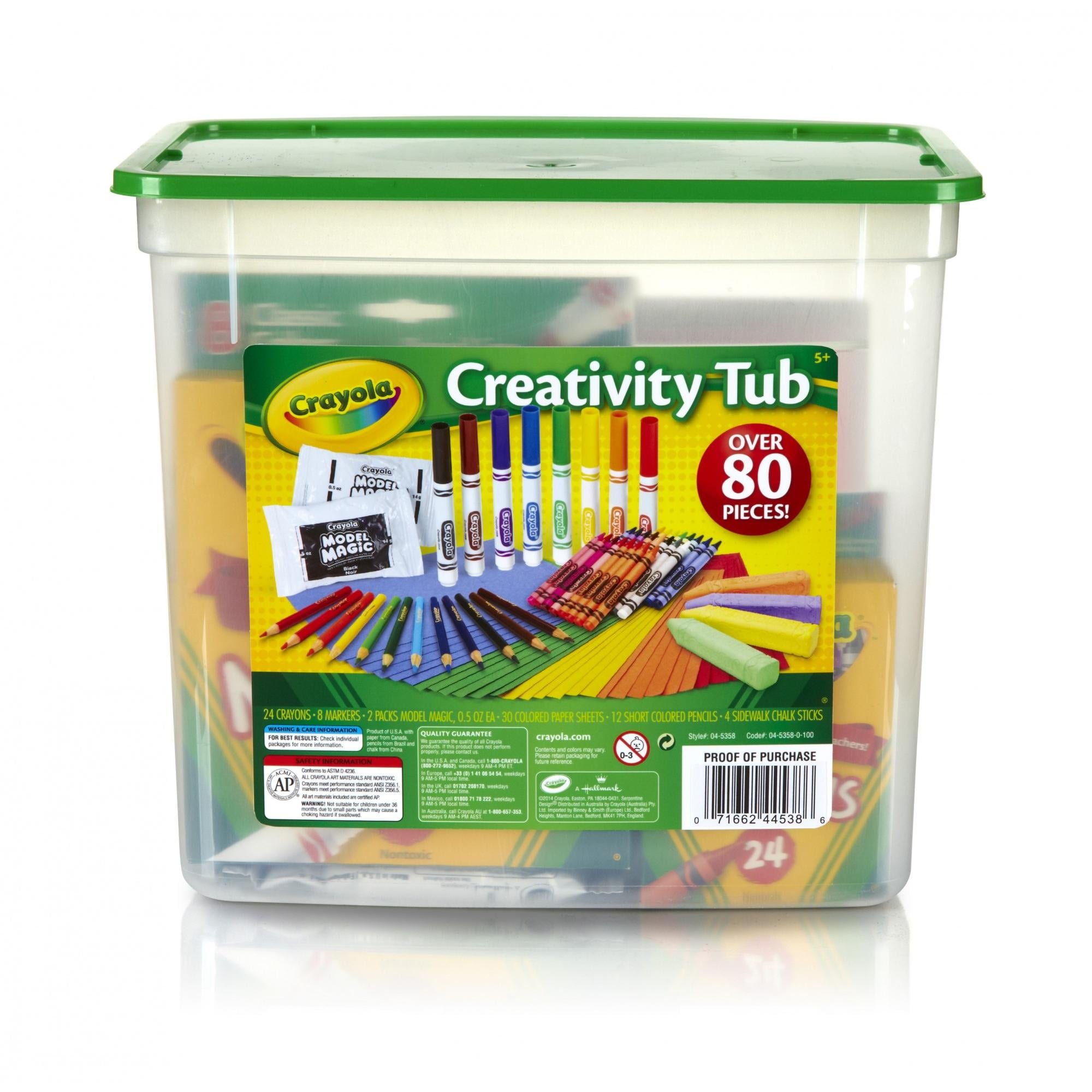 Crayola Creativity Tub, Art Supplies, Gift for Kids, 80 Pieces