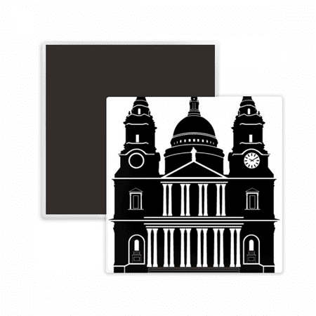 

England Building United Kingdom Outline UK Square Ceracs Fridge Magnet Keepsake Memento