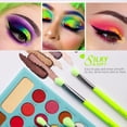 thumbnail image 3 of Docolor Eyeshadow Brush Set 15Pcs Neon Green Eyeshadow Blending Eyebrow Eyelash Eye Liners with Case, 3 of 11