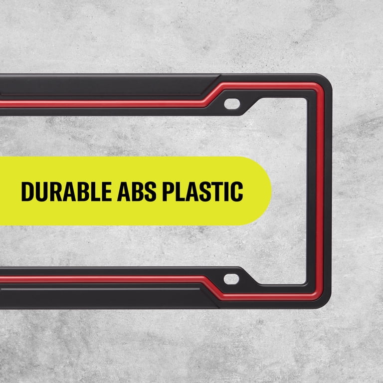 Auto Drive Black-Red Sport License Plate Frame photo 3