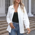 thumbnail image 2 of FAIWAD Lapel Shirts for Womans Long Sleeve Button Down Shirts Solid Color Loose Casual Fall Winter Clothes, 2 of 7