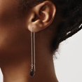 thumbnail image 3 of Diamond2Deal 925 Sterling Silver Dark Olivine Crystal Teardrop Threader Earrings for Women (L- 3 inch, W- 0.36 inch), 3 of 6