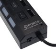 thumbnail image 2 of DPTALR 7 Ports LED USB 2.0 Adapter Hub Power on/off Switch For PC Laptop BK, 2 of 2