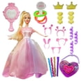 thumbnail image 1 of Muñeca Princesa Chucho Toys Set de Cabello accesorios Mechones Colores, 1 of 3