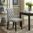 thumbnail image 2 of Modern Contemporary Urban Design Kitchen Room Dining Chair, Grey Gray, Fabric, 2 of 4
