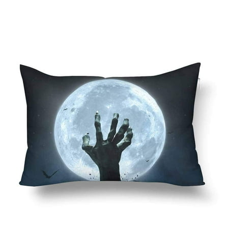 Gckg Halloween Zombie Hand Grave Full Moon Pillow Cases Pillowcase