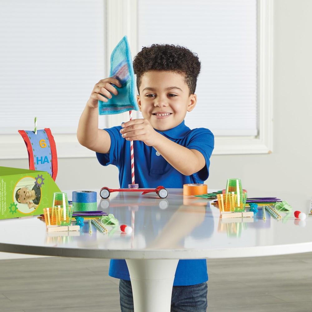 hand2mind Ultimate Inventor Toolkit, Ages 5+, 10 Building Challenges, 250 Kids Building Materials