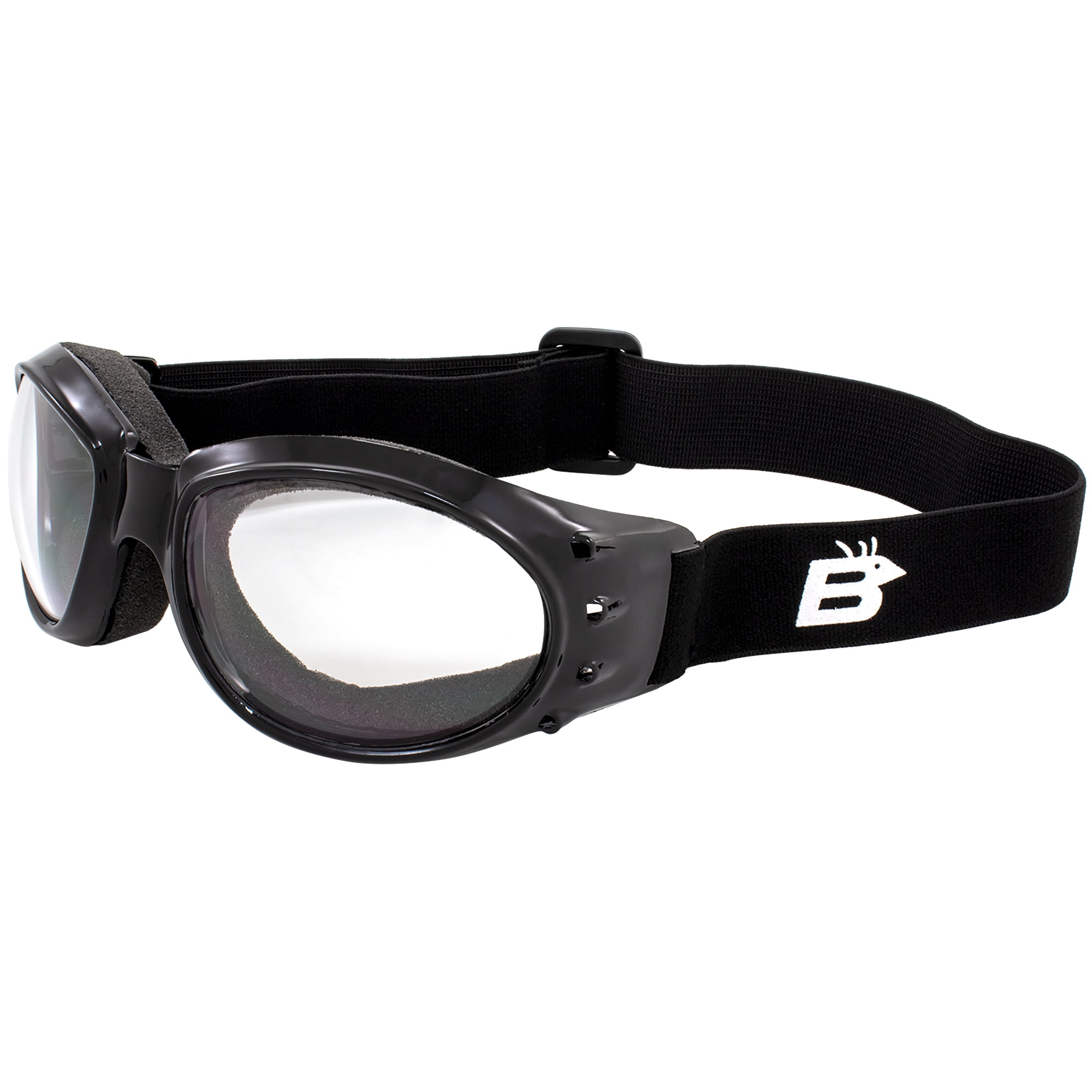 Red Baron Motorcycle Aviator 2 Goggles For Day and Night Use Super Dark Lens and Clear Mirror Lens 
