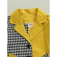 thumbnail image 5 of Qiylii Girls Color Block Clothes Set, Long Sleeve Lapel Shirt Jacket+Trousers, 5 of 8