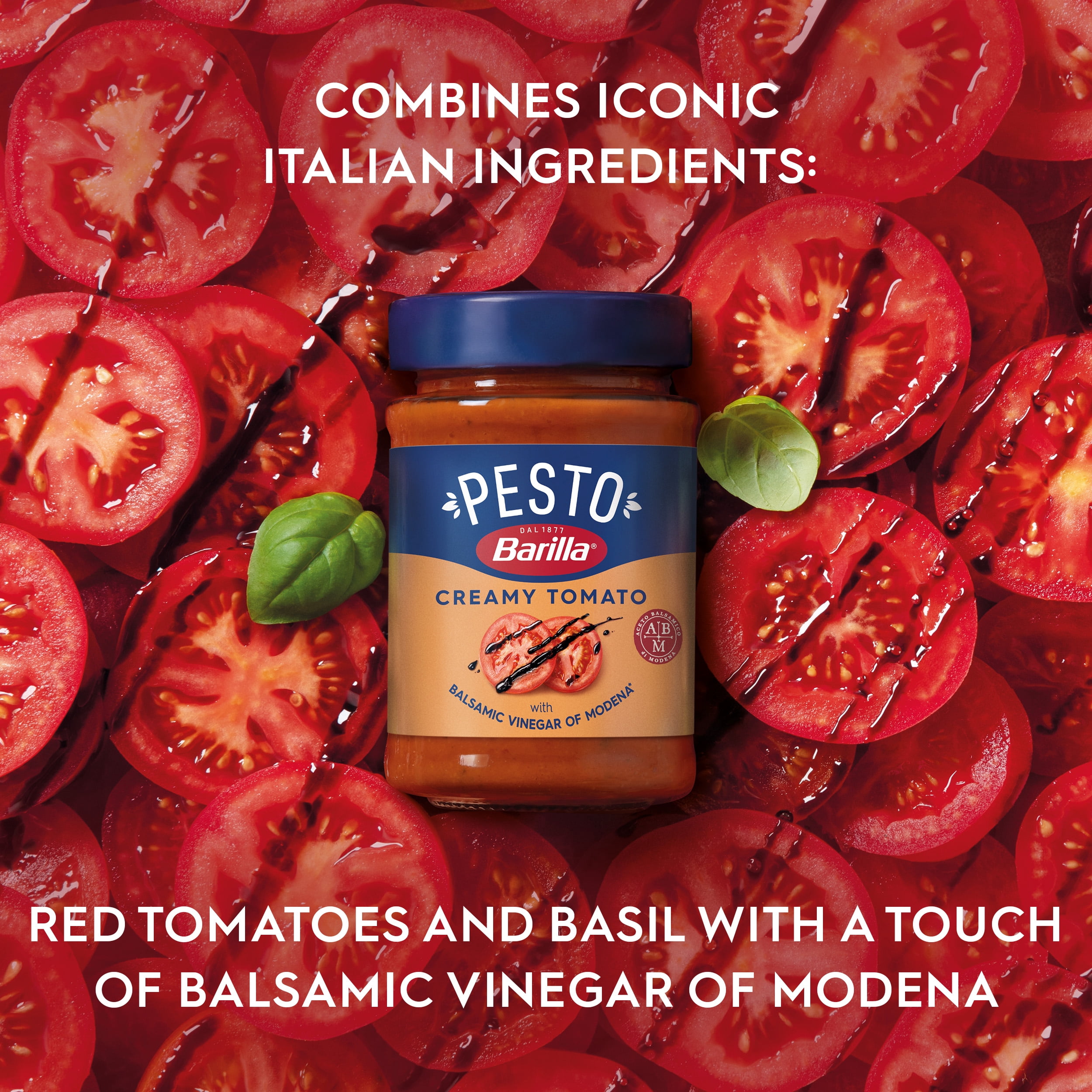 (3 pack) Barilla Creamy Tomato Pesto Pasta Sauce and Spread, 6.5oz