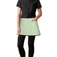 thumbnail image 3 of Men Women Aprons with Pockets Work Waist Apron Green Geometry Half Apron, 3 of 6