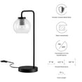 thumbnail image 3 of Table Desk Lamp, Black, Glass, Metal, Modern Contemporary Mid-Century Farmhouse, Mid Century Living Kitchen Cafe Bistro Restaurant Hospitality, 3 of 9