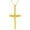 Yellow Gold, variant on 14K Solid Gold Cross Necklace for Women, Delicate Gold Italian Diamond-cut Cross Pendant Necklace Religious Jewelry for Her, Wife, Mom, 16"-18"