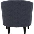 thumbnail image 4 of Fox Hill Trading Traditional Polyester Fabric & EPS Curved Tub Chair in Charcoal, 4 of 4