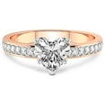 thumbnail image 4 of 5 Carat IGI Certified Heart Shape Lab Grown Diamond Engagement Ring | 14K Rose Gold |Charm Of Love Eternity Diamond Ring | FG-VS1-VS2 Quality Friendly Diamonds, 4 of 5