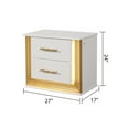 thumbnail image 2 of Newboti Furniture Obsession Contemporary Style 2-Drawer Nightstand Made with Wood & Gold Finish BN.6555, 2 of 5