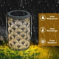 thumbnail image 4 of Solar Lantern Light for Decor - Outdoor Tabletop Lanterns Waterproof Lamp Hanging Garden Lights with Handle Decorations for Patio, Backyard, Pathway, Yard Tree - Cream Color (1 Pack), 4 of 7
