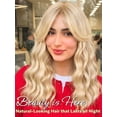 thumbnail image 6 of Lightweight Short Wavy Bob Wig with Curtain Bangs for Women -  Looking Blonde Synthetic Wig for Daily Wear, Beginner Friendly 14 Inch Heat Resistant Fashion Wig, 6 of 6