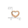 thumbnail image 2 of 14k Rose Gold Mini Floating Love Heart Pendant Necklace 2-d / 12.2x9.75mm Wide Pendant for Women, 2 of 2