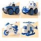 thumbnail image 3 of Coche de policía de juguete para niños, 4 piezas, vehículo de policía para niños, juguete de helicóptero ensamblado, confiabilidad excepcional, 3 of 12
