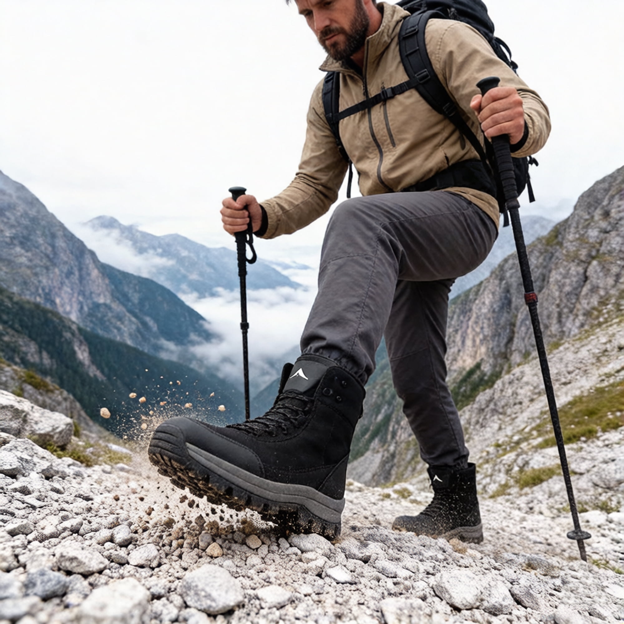 MeMoride Men's Waterproof Hiking Boots Breathable Non-Slip Outdoor Trekking Shoes for Camping & Hiking