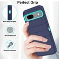 thumbnail image 4 of Asuwish Compatible with Google Pixel 7A 5G 2023 Phone Case Hybrid Rugged Shockproof Hard Protective Drop Proof Full Body Heavy Duty Mobile Cell Cover for Pixel7A A7 6.1 inch Women Men Blue, 4 of 6