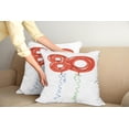 thumbnail image 2 of Ambesonne Birthday Throw Pillow Cover 2 Pack, Granny Party Balloons, 18", Red Green and Blue, 2 of 5