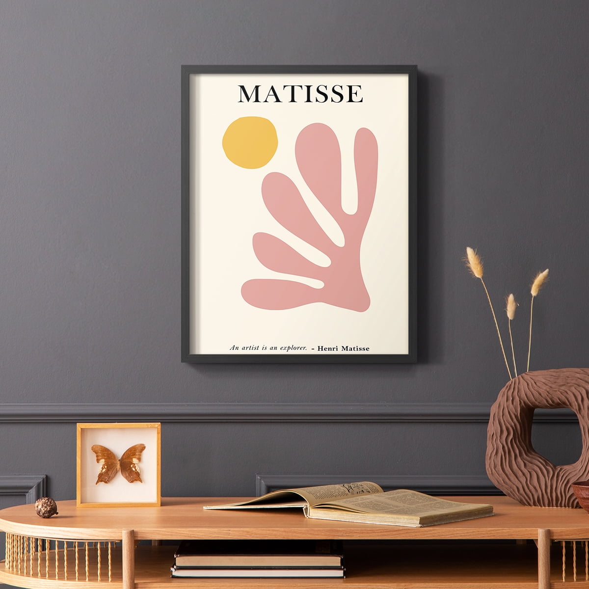 Matisse CDLXXX in Black Solid Wood Framed Print No Nail Hanging