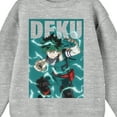 thumbnail image 2 of My Hero Academia Deku Fighting Stance Crew Neck Long Sleeve Athletic Heather Youth Sweatshirt-XL, 2 of 2