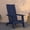Navy, variant on Merrick Lane Modern 2 Slat Back All-Weather Poly Resin Wood Adirondack Chair in White