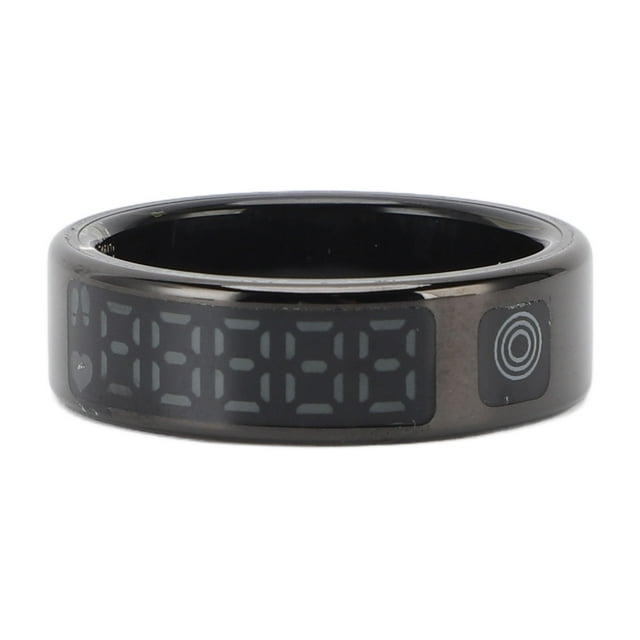 Smart Ring Fitness Tracker with Screen IP68 Rain Proof Video Scrolling Camera Remote Control Smart Step Counter Ring with APP for Sports