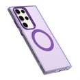 thumbnail image 3 of Magnetic Case for Samsung Galaxy S23 Ultra, Slim Fit Anti-Scratch Compatible with Magsafe Not-Yellowing Shockproof Anti-Scratch Bumper Rugged Protective Phone Case for Samsung Galaxy S23 Ultra, Purple, 3 of 4