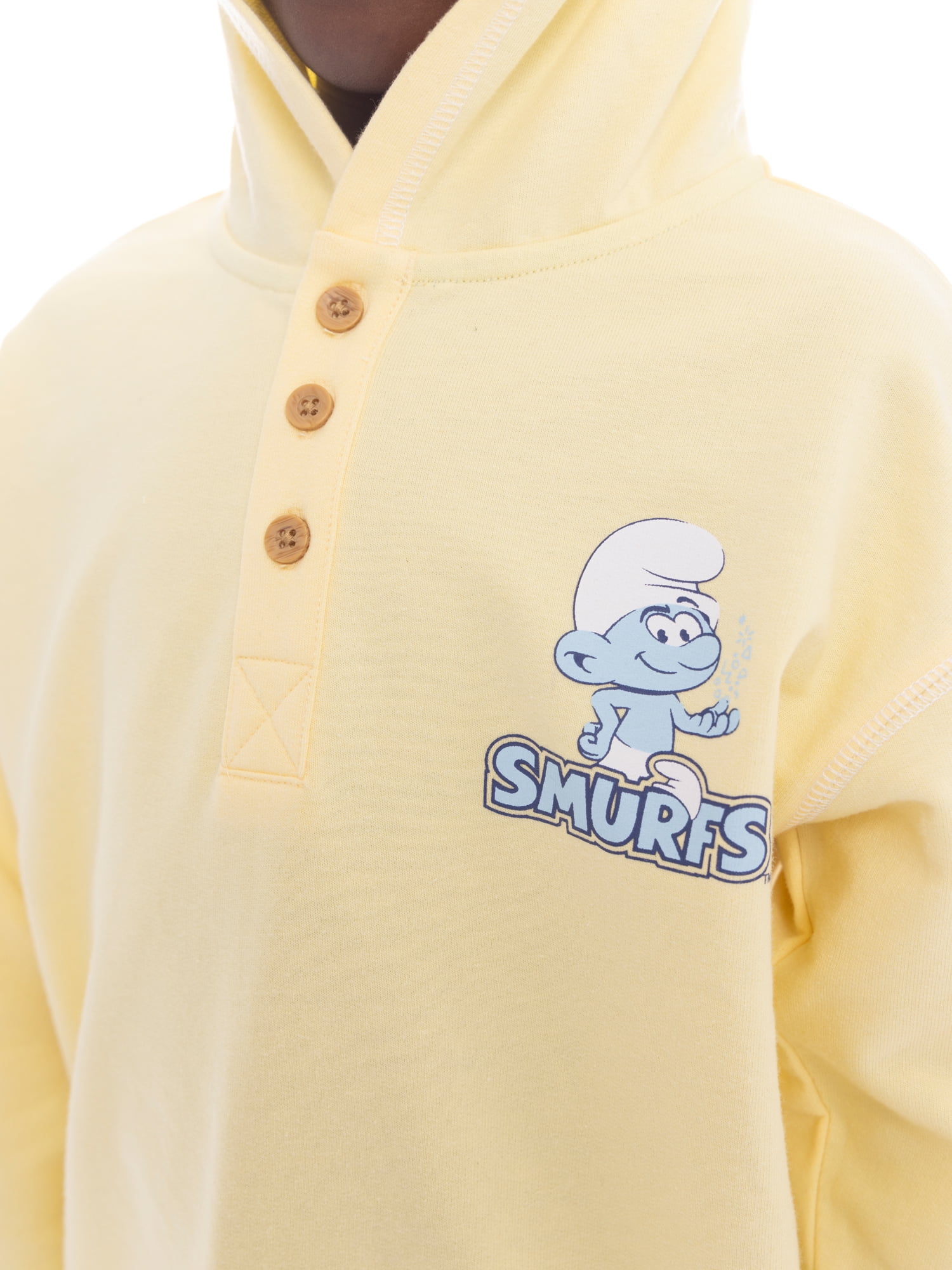 Smurfs Toddler Boys Pullover Hoodie with Front and Back Graphics, Sizes 12M-5T