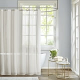 Home Essence Angie Sheer Textured Stripe Shower Curtain - Walmart.com