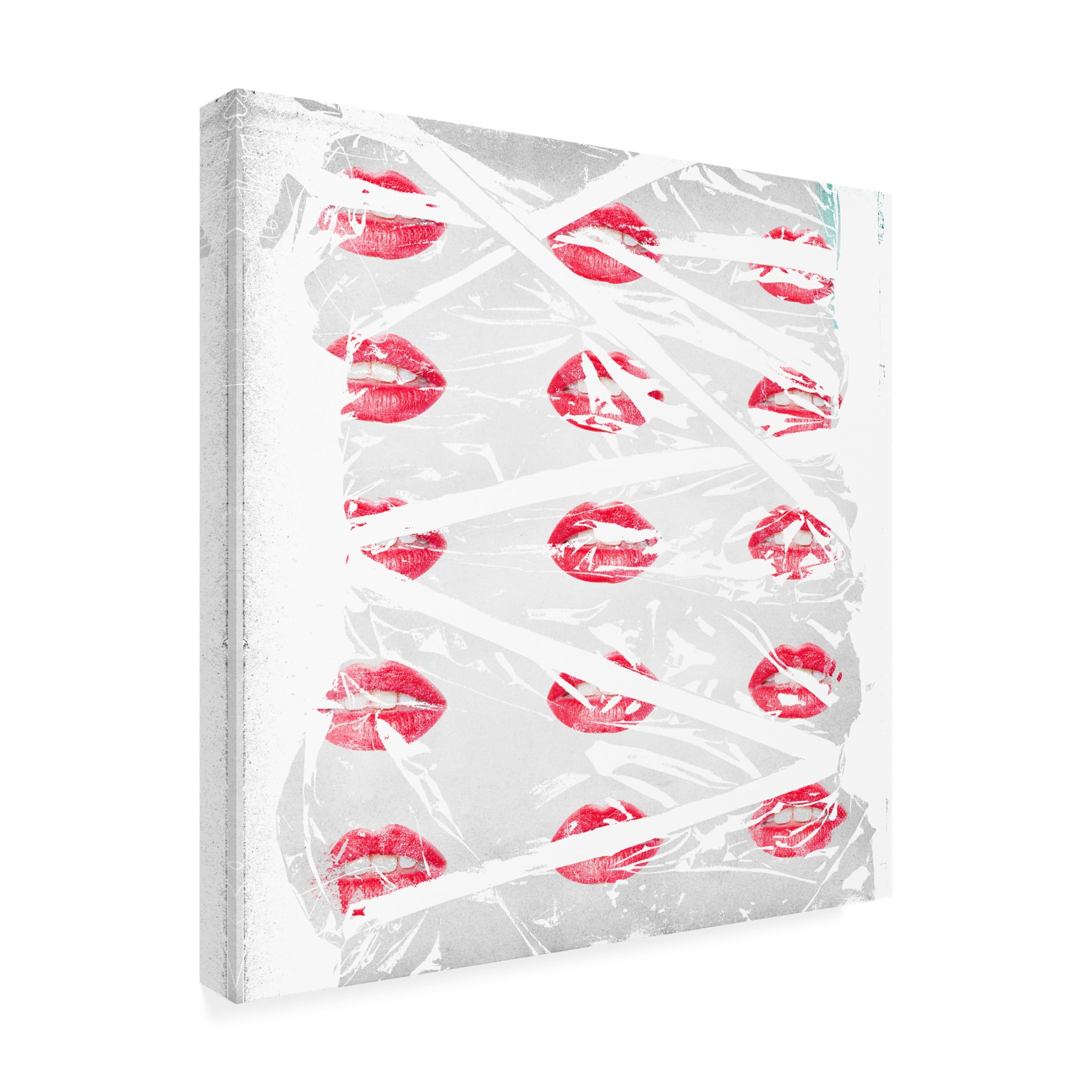 Canvas Wall Art - Teis Albers 'Lips' Wall Art for Living Room, Bedroom, or Office Décor by Trademark Fine Art - 24 x 24 Inches