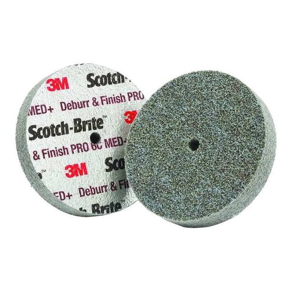 Scotch-Brite Unitized Wheel, 2 in Dia, 1/4 in W, 1/4 in Arbor Hole 7100053414