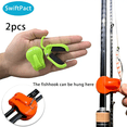 thumbnail image 1 of 2 Pack Fishing Rod Clips, Quick-Attach Plastic Rod Holder, Tool-Free 1-Hand Grip for Freshwater Tackle, 1 of 7