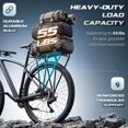 Bike Cargo Rack, 55 lb Aluminum Rear Rack for 26-28 Inch Bikes ...