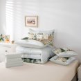 thumbnail image 6 of Erosebridal Winter Village 7-Piece Twin Bedding,Cozy Christmas Scene Bedding Comforter Set,Light Gray Reversible, 6 of 7
