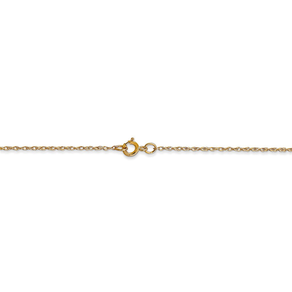 Real 14kt Yellow Gold .6 mm Carded Cable Rope Chain; 16 inch 