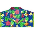 thumbnail image 4 of HAPPY BAY Men's Funky Beach Short Sleeve Hawaiian Shirts M Cornflower, Anne's Lace Summer Vacation Holiday, 4 of 5