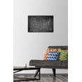 thumbnail image 2 of Chalk Map - USA Wall Poster with Push Pins, 14.725" x 22.375", 2 of 3